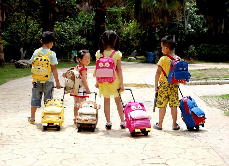 yodo Zoo 3-Way Kids Suitcase Luggage or Toddler Rolling Backpack with wheels,Small Owl - Image 2